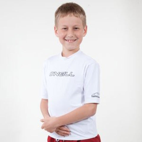 O'Neill Youth Basic Rash Tee, White, 16