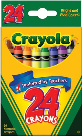 Binney & Smith Crayola(R) Standard Crayon Set, Tuck-Box, Assorted Colors, Box Of 24in.