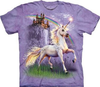 Unicorn crest short sleeve T-shirt (purple)